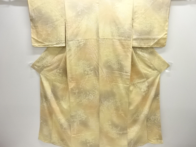 秋草模様小紋着物